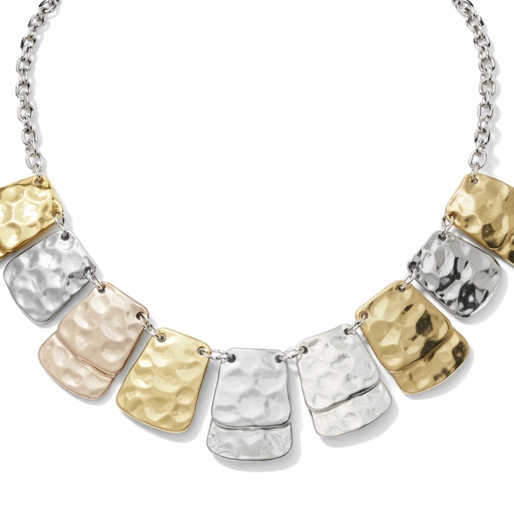 ⚜️ Elegant Gold, Silver, and Bronze Necklace